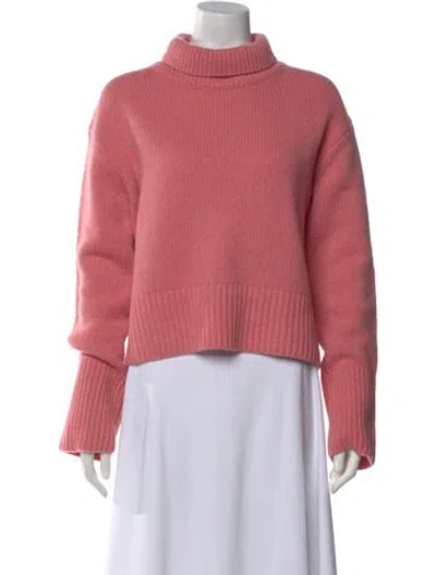Pre-owned Lisa Yang Cashmere Turtleneck Sweater In Pink