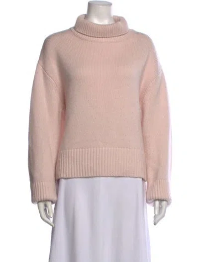 Pre-owned Lisa Yang Cashmere Turtleneck Sweater In Pink