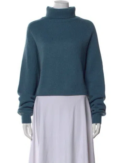 Pre-owned Lisa Yang Cashmere Turtleneck Sweater W/ Tags In Blue