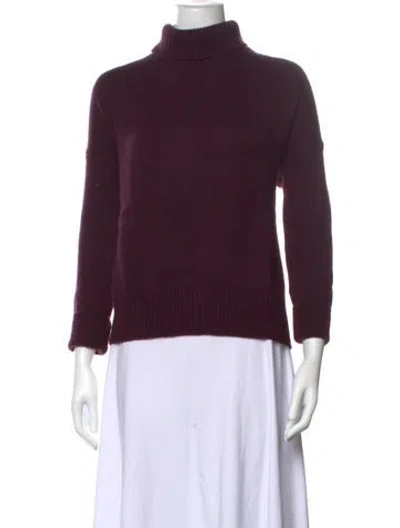 Pre-owned Lisa Yang Cashmere Turtleneck Sweater W/ Tags In Burgundy/purple