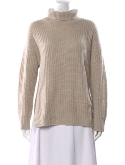 Pre-owned Lisa Yang Cashmere Turtleneck Sweater W/ Tags In Neutral