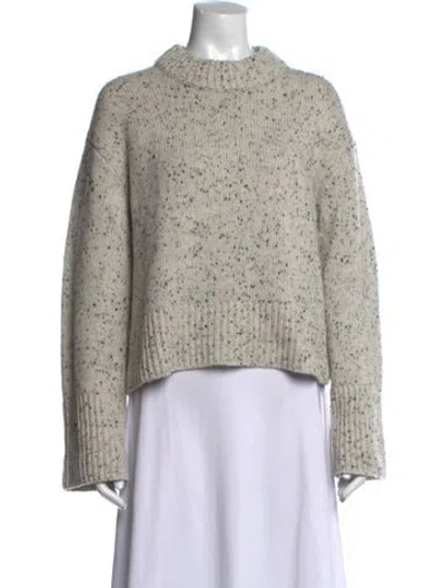 Pre-owned Lisa Yang Cashmere Tweed Pattern Sweater In Neutrals