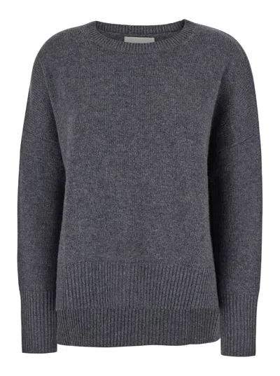 Lisa Yang Cashmere U-neck Sweater In Gray