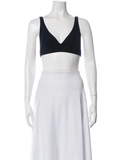 Pre-owned Lisa Yang Cashmere V-neck Sports Bra In Neutrals