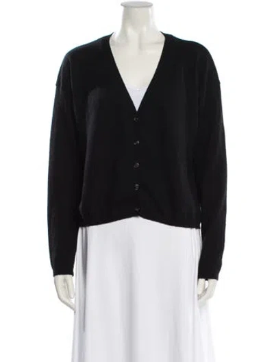 Pre-owned Lisa Yang Cashmere V-neck Sweater In Black