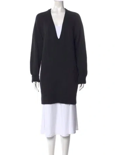 Pre-owned Lisa Yang Cashmere V-neck Sweater In Black