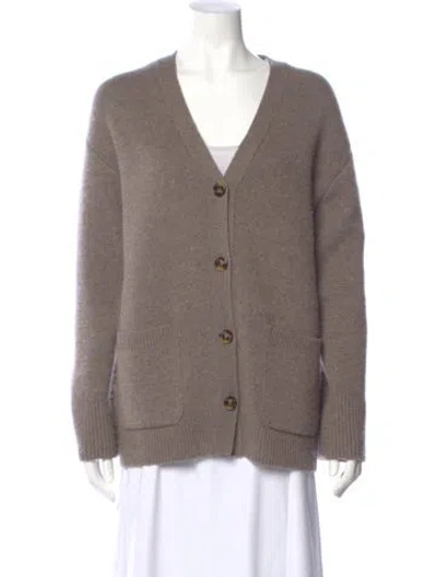 Pre-owned Lisa Yang Cashmere V-neck Sweater In Gray