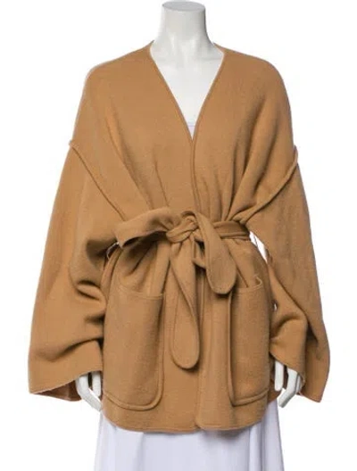 Pre-owned Lisa Yang Cashmere V-neck Sweater In Neutral