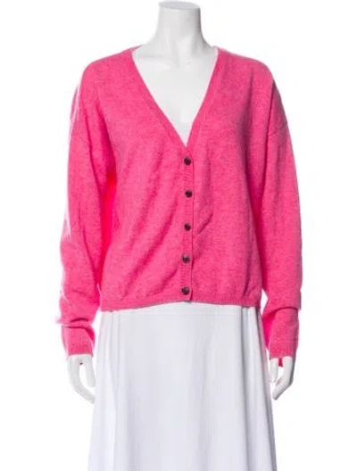 Pre-owned Lisa Yang Cashmere V-neck Sweater In Pink
