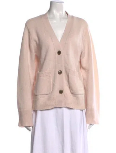 Pre-owned Lisa Yang Cashmere V-neck Sweater In Pink