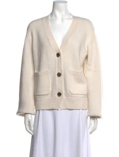 Pre-owned Lisa Yang Cashmere V-neck Sweater In Pink