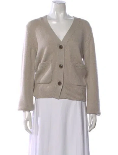 Pre-owned Lisa Yang Cashmere V-neck Sweater W/ Tags In Brown