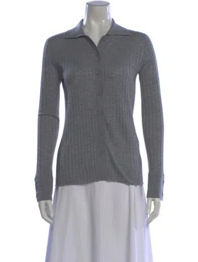 Pre-owned Lisa Yang Cashmere V-neck Sweater W/ Tags In Gray