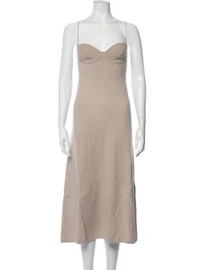 Pre-owned Lisa Yang Cashmere V-neck Sweater W/ Tags In Neutrals