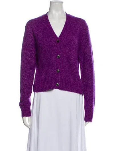 Pre-owned Lisa Yang Cashmere V-neck Sweater W/ Tags In Purple