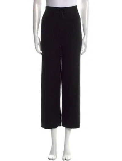 Pre-owned Lisa Yang Cashmere Wide Leg Pants In Black