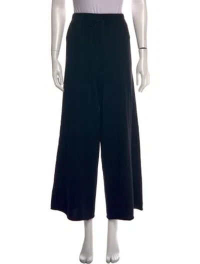 Pre-owned Lisa Yang Cashmere Wide Leg Pants In Black