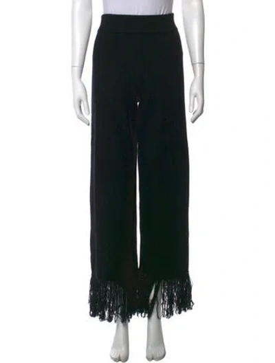 Pre-owned Lisa Yang Cashmere Wide Leg Pants In Black