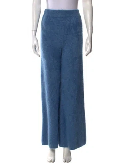 Pre-owned Lisa Yang Cashmere Wide Leg Pants In Blue