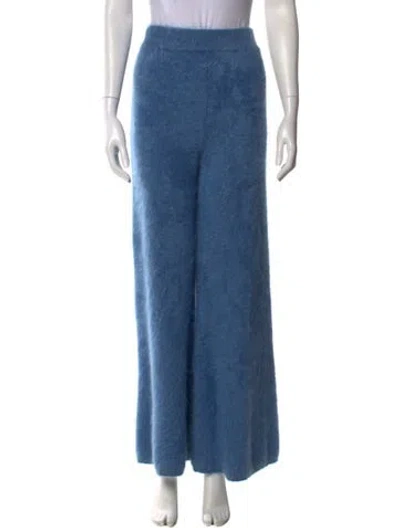 Pre-owned Lisa Yang Cashmere Wide Leg Pants In Blue