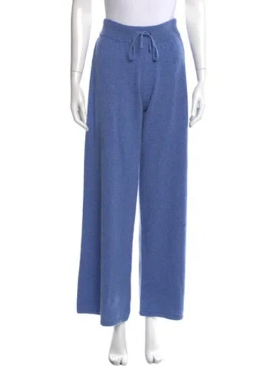 Pre-owned Lisa Yang Cashmere Wide Leg Pants In Blue