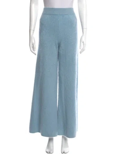 Pre-owned Lisa Yang Cashmere Wide Leg Pants In Blue