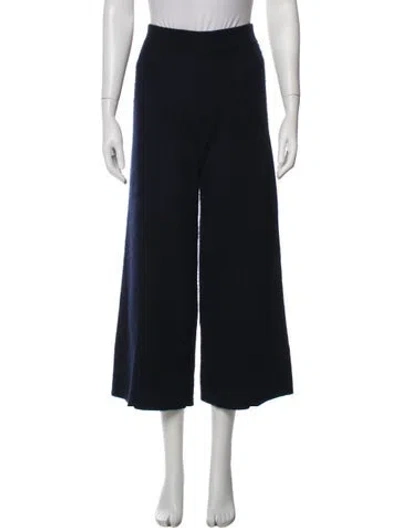 Pre-owned Lisa Yang Cashmere Wide Leg Pants In Blue