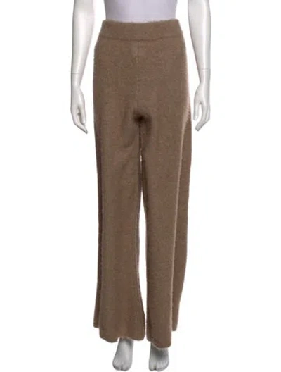 Pre-owned Lisa Yang Cashmere Wide Leg Pants In Brown