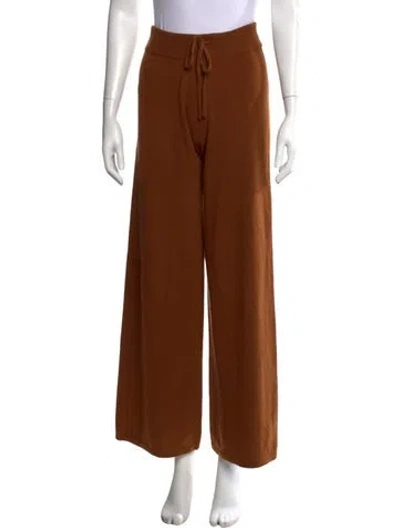 Pre-owned Lisa Yang Cashmere Wide Leg Pants In Brown