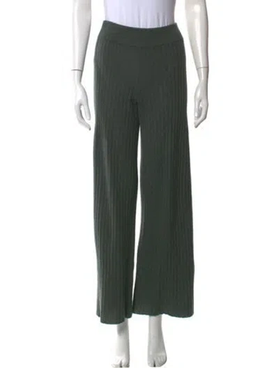 Pre-owned Lisa Yang Cashmere Wide Leg Pants In Green