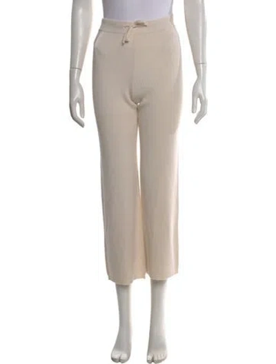 Pre-owned Lisa Yang Cashmere Wide Leg Pants In Neutral
