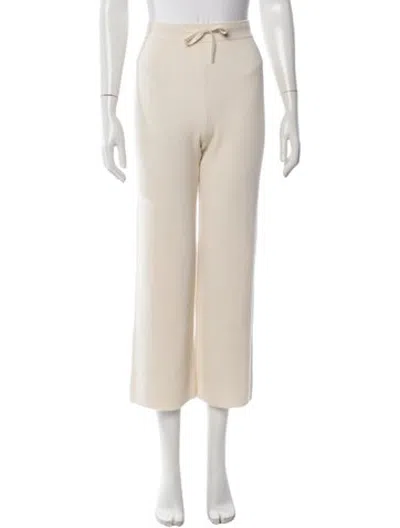 Pre-owned Lisa Yang Cashmere Wide Leg Pants In Neutrals