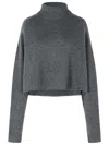 Lisa Yang 'cathie' Dark Grey Cashmere Turtleneck Sweater Women In Grey