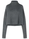 Lisa Yang 'cathie' Dark Grey Cashmere Turtleneck Sweater Women In Grey