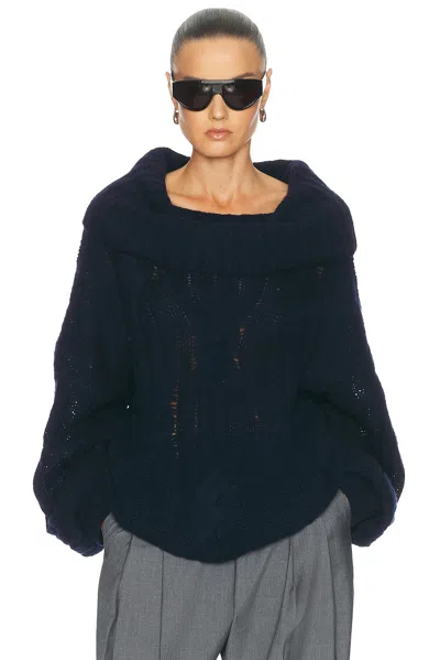 Lisa Yang Chaqueline Sweater In Navy