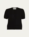 Lisa Yang Charlotte Short-sleeve Cashmere Cardigan In Black