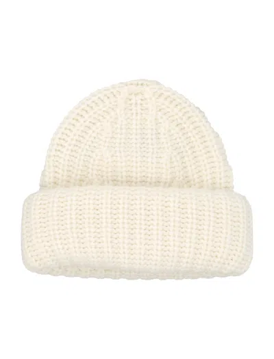 Lisa Yang Chunky Knit Cashmere Beanie In Bianco