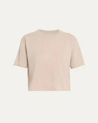 Lisa Yang Cila Short-sleeve Cashmere T-shirt In Neutral