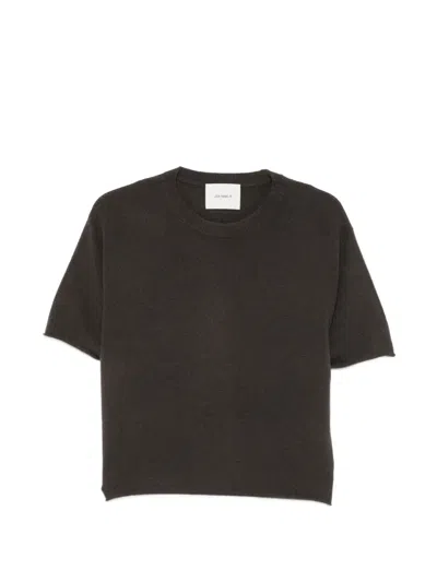 Lisa Yang Cila Short-sleeve Sweater In Brown
