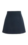 Lisa Yang Clare Cashmere Mini Skirt In Blue