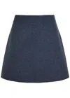Lisa Yang Clare Cashmere Mini Skirt In Blue
