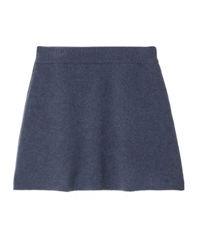 Lisa Yang Clare Cashmere Mini Skirt In Blue
