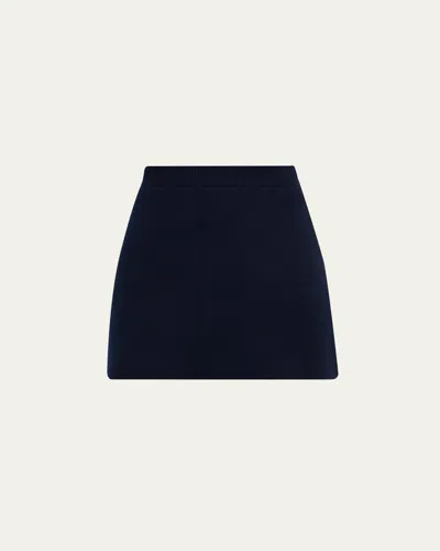 Lisa Yang Clare Cashmere Mini Skirt In Blue