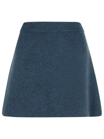 Lisa Yang 'clare' 'night Fall' Cashmere Skirt In Blue