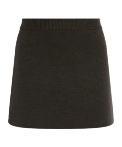 Lisa Yang Clare Ribbed Knitted Skirt In Green