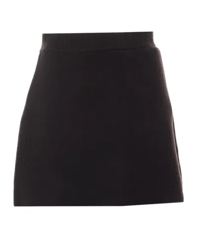 Lisa Yang Clare Ribbed-waist Knitted Skirt In Black