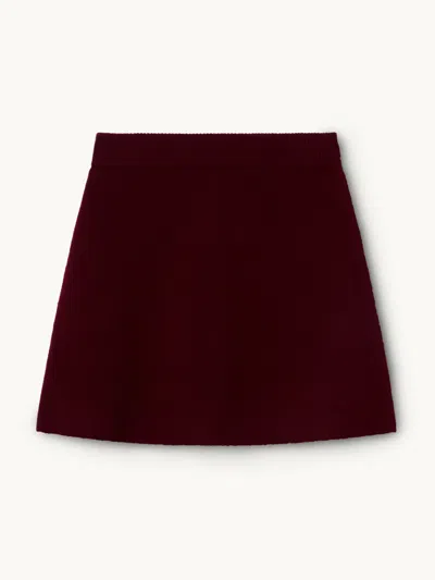 Lisa Yang Clare Skirt Deep Plum 1 In Red