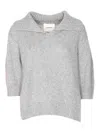 Lisa Yang Lailai Cashmere And Silk-blend Polo Sweater In Gray