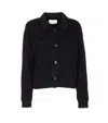 Lisa Yang Collared Jacket With Ribbed Hem And Long Sleeves In Black