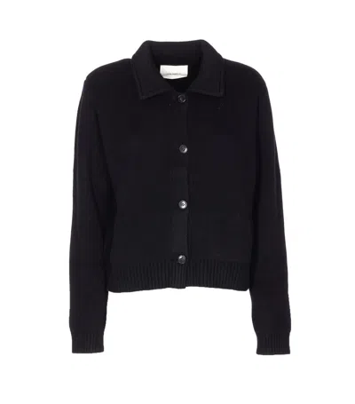 Lisa Yang Collared Jacket With Ribbed Hem And Long Sleeves In Black